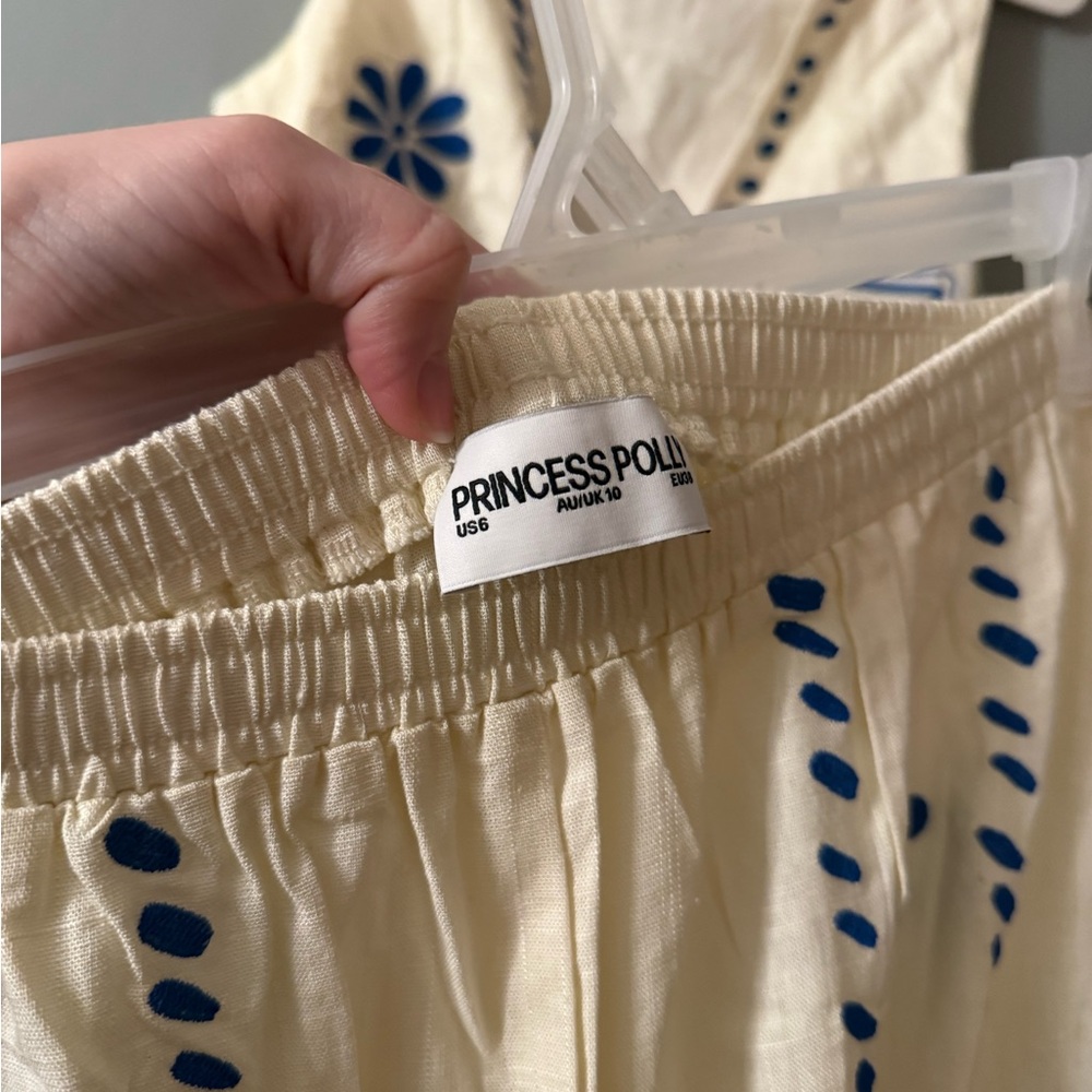 Princess Polly Grazia Women’s Cream Embroidered Two-Piece Set - Picture 5 of 6